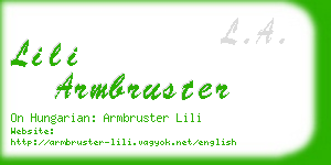 lili armbruster business card